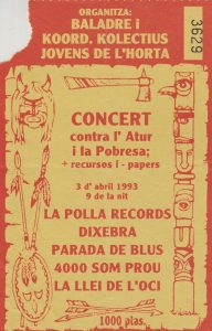 Concert contra l'atur i la pobresa (Campo de fútbol, Paterna, 03-04-1993)